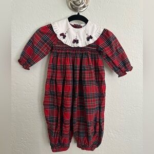 Charming Red Plaid Kids Bodysuit